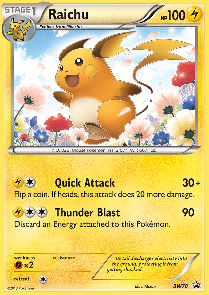Raichu (BW78) [Black & White: Black Star Promos] | Good Games Morley