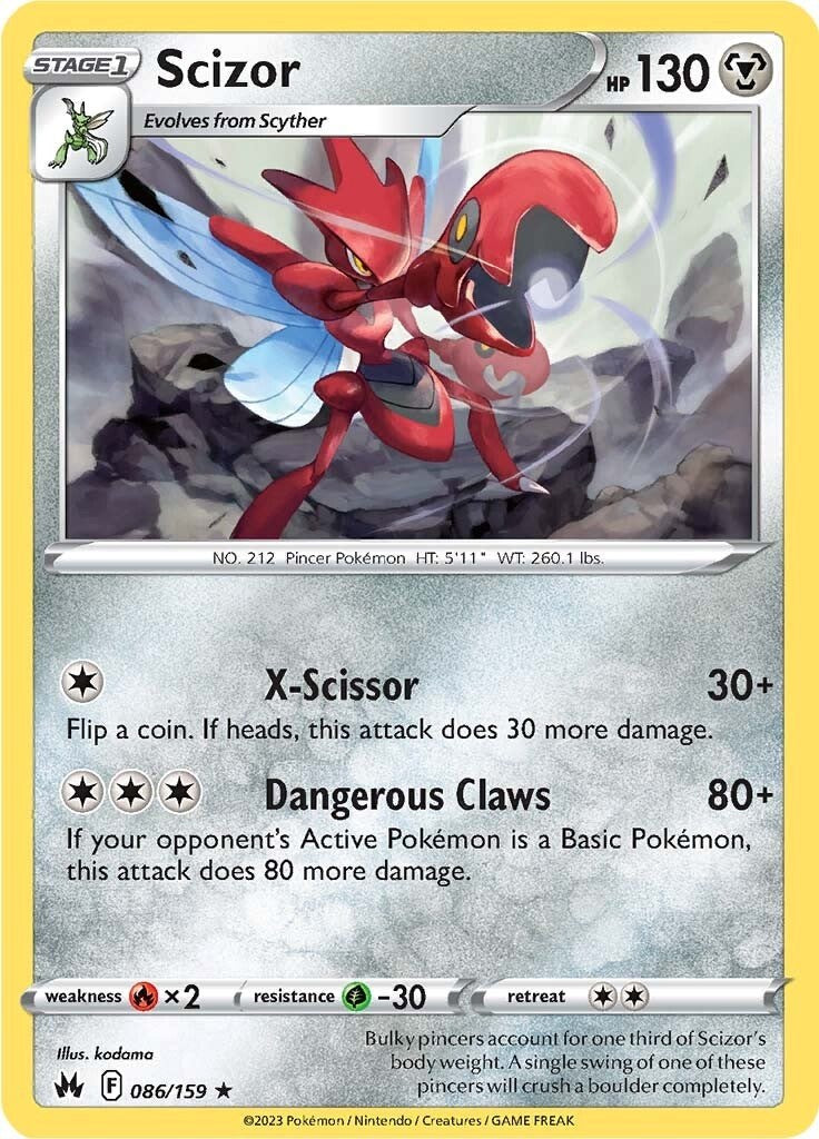 Scizor (086/159) [Sword & Shield: Crown Zenith] | Good Games Morley