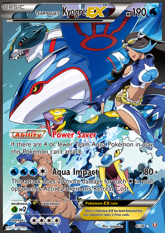 Team Aqua's Kyogre EX (6/34) [XY: Double Crisis] | Good Games Morley