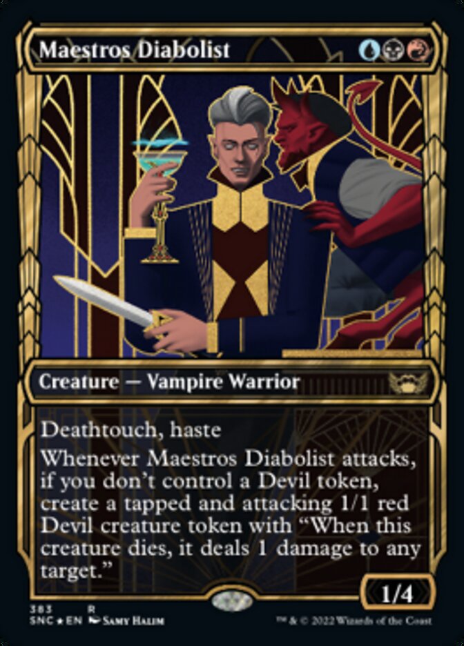 Maestros Diabolist (Showcase Golden Age Gilded Foil) [Streets of New Capenna] | Good Games Morley