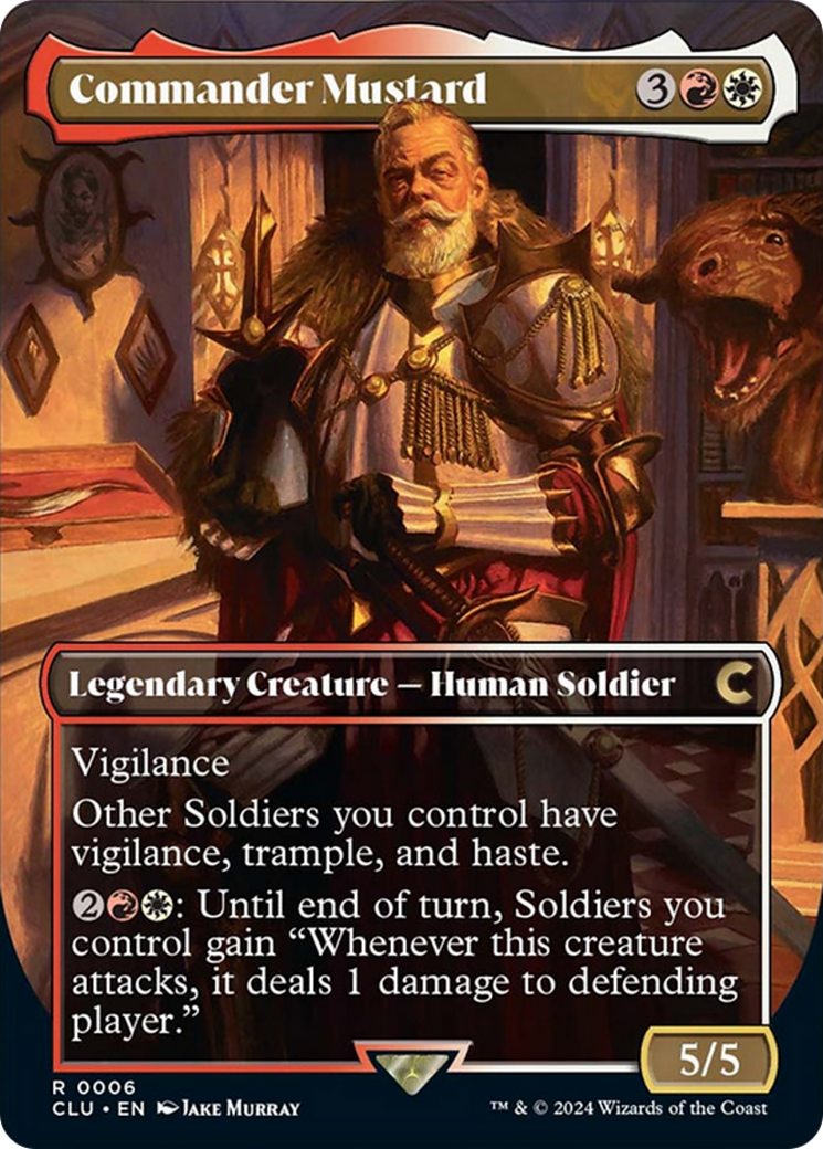 Commander Mustard (Borderless) [Ravnica: Clue Edition] | Good Games Morley