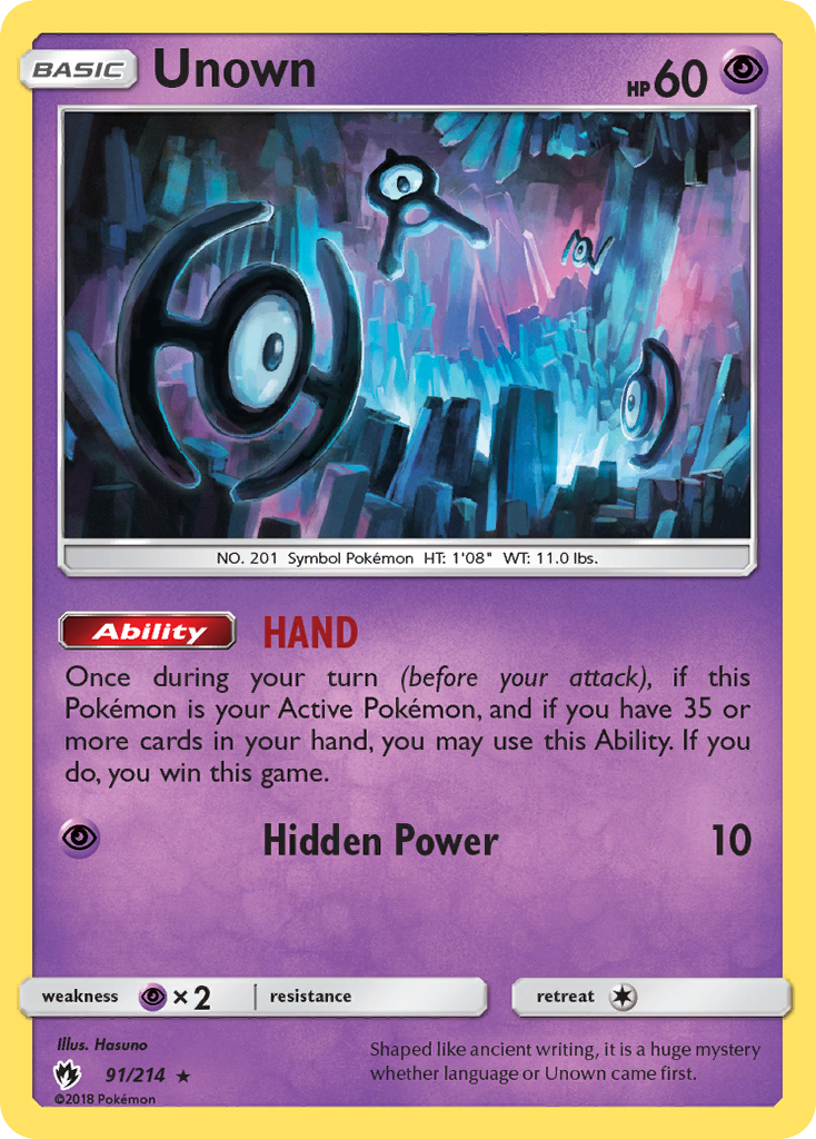 Unown (91/214) [Sun & Moon: Lost Thunder] | Good Games Morley