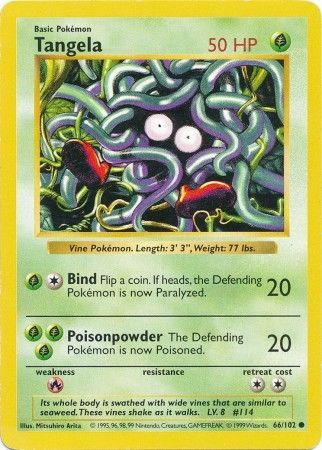 Tangela (66/102) [Base Set Shadowless Unlimited] | Good Games Morley