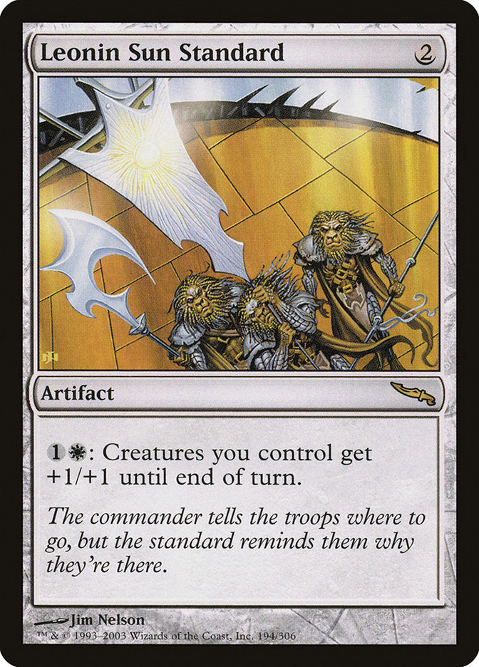 Leonin Sun Standard [Mirrodin] | Good Games Morley