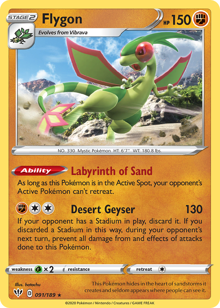 Flygon (091/189) [Sword & Shield: Darkness Ablaze] | Good Games Morley