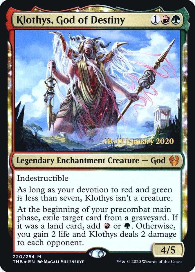 Klothys, God of Destiny [Theros Beyond Death Prerelease Promos] | Good Games Morley