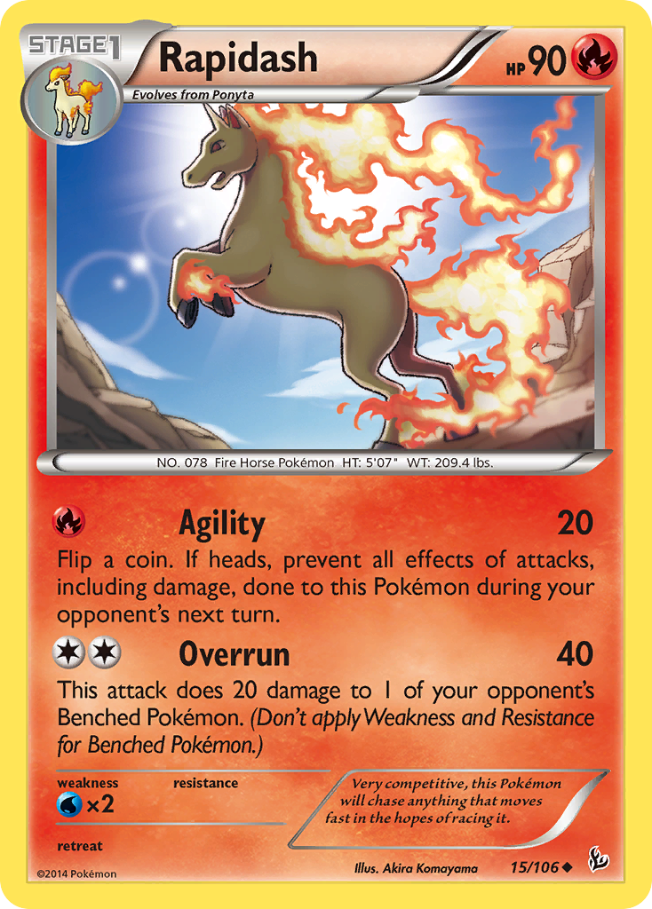 Rapidash (15/106) [XY: Flashfire] | Good Games Morley