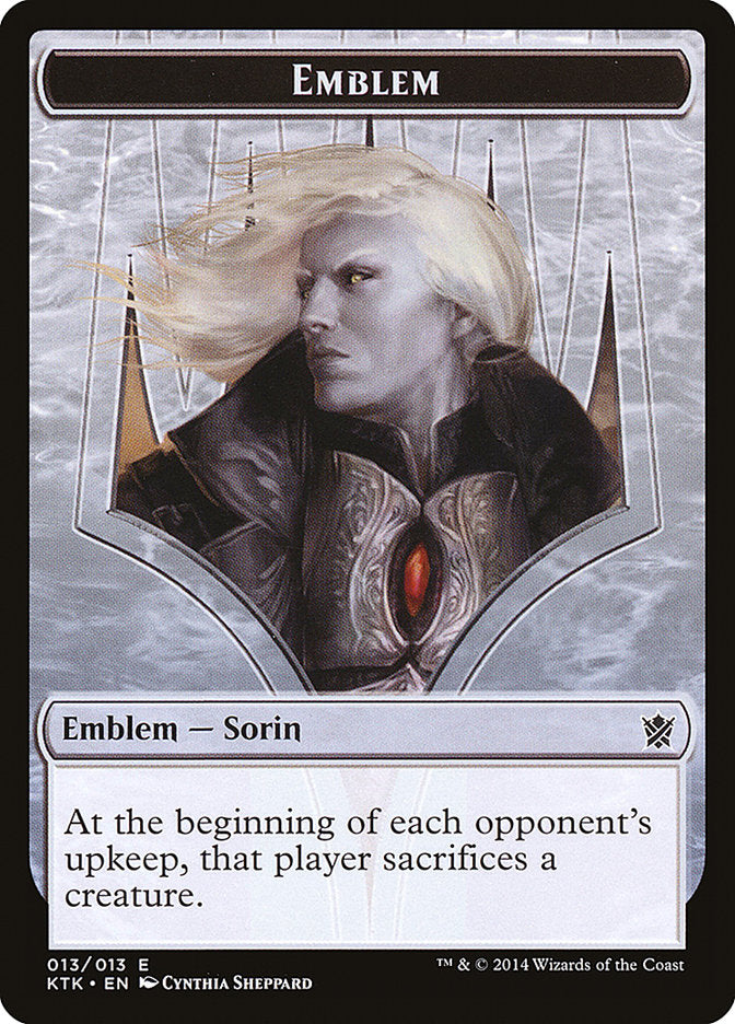 Sorin, Solemn Visitor Emblem [Khans of Tarkir Tokens] | Good Games Morley