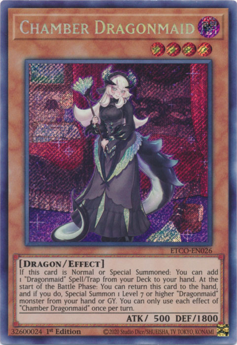 Chamber Dragonmaid [ETCO-EN026] Secret Rare | Good Games Morley