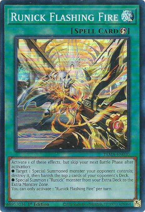 Runick Flashing Fire [TAMA-EN030] Super Rare | Good Games Morley