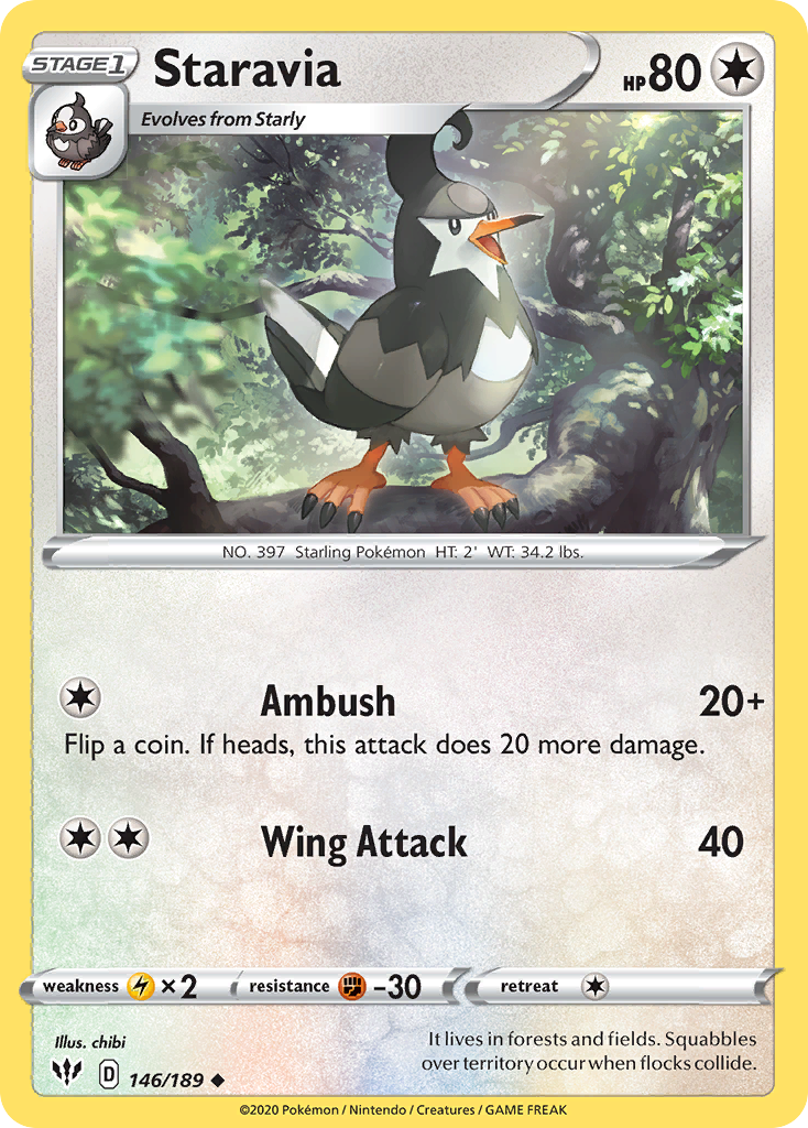 Staravia (146/189) [Sword & Shield: Darkness Ablaze] | Good Games Morley
