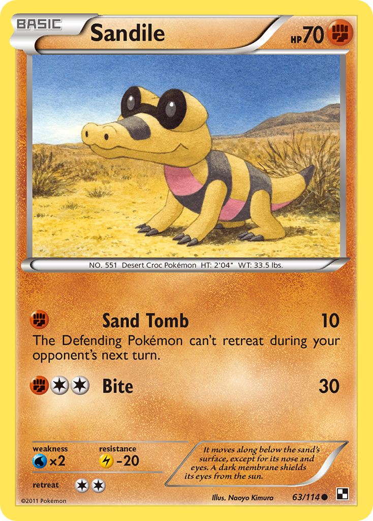 Sandile (63/114) [Black & White: Base Set] | Good Games Morley