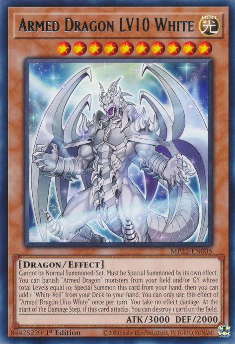 Armed Dragon LV10 White [MP22-EN005] Rare | Good Games Morley