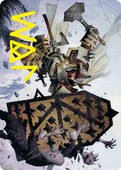 Estwald Shieldbasher Art Card (Gold-Stamped Signature) [Innistrad: Crimson Vow Art Series] | Good Games Morley