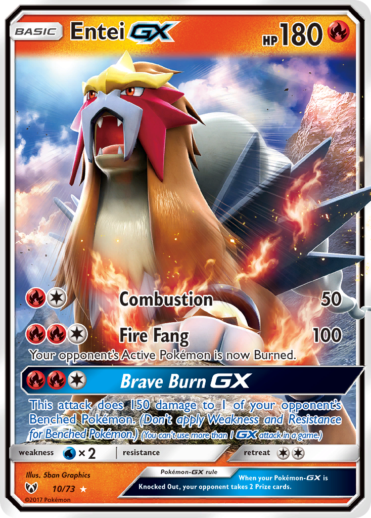 Entei GX (10/73) [Sun & Moon: Shining Legends] | Good Games Morley
