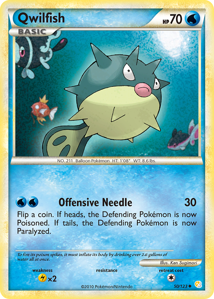 Qwilfish (50/123) [HeartGold & SoulSilver: Base Set] | Good Games Morley