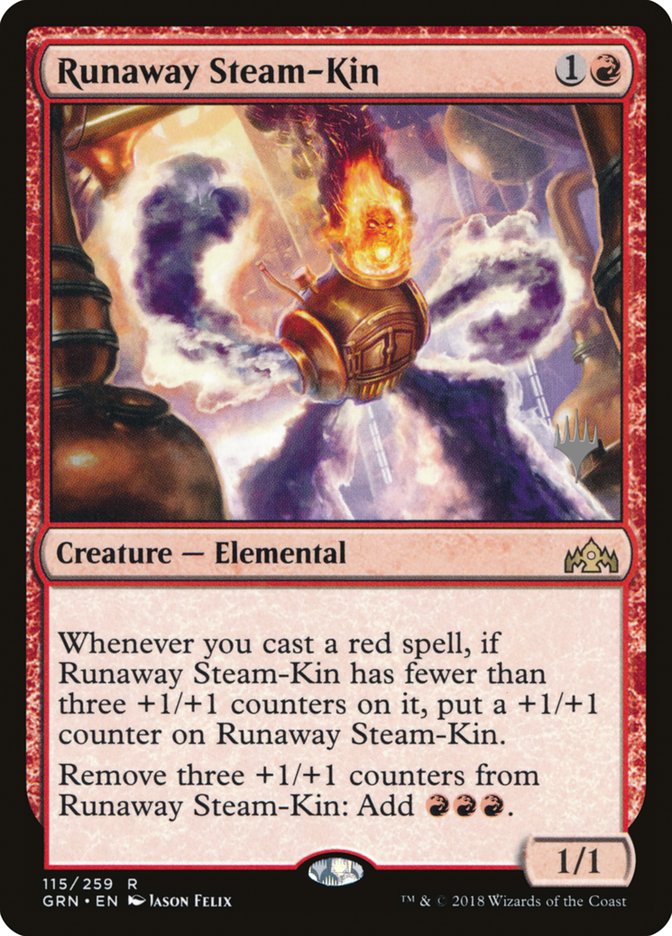 Runaway Steam-Kin (Promo Pack) [Guilds of Ravnica Promos] | Good Games Morley