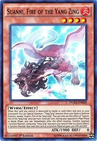 Suanni, Fire of the Yang Zing [DUEA-EN028] Super Rare | Good Games Morley
