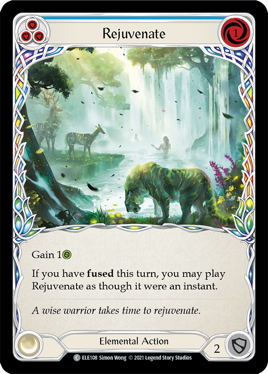 Rejuvenate (Blue) [ELE108] (Tales of Aria)  1st Edition Normal | Good Games Morley