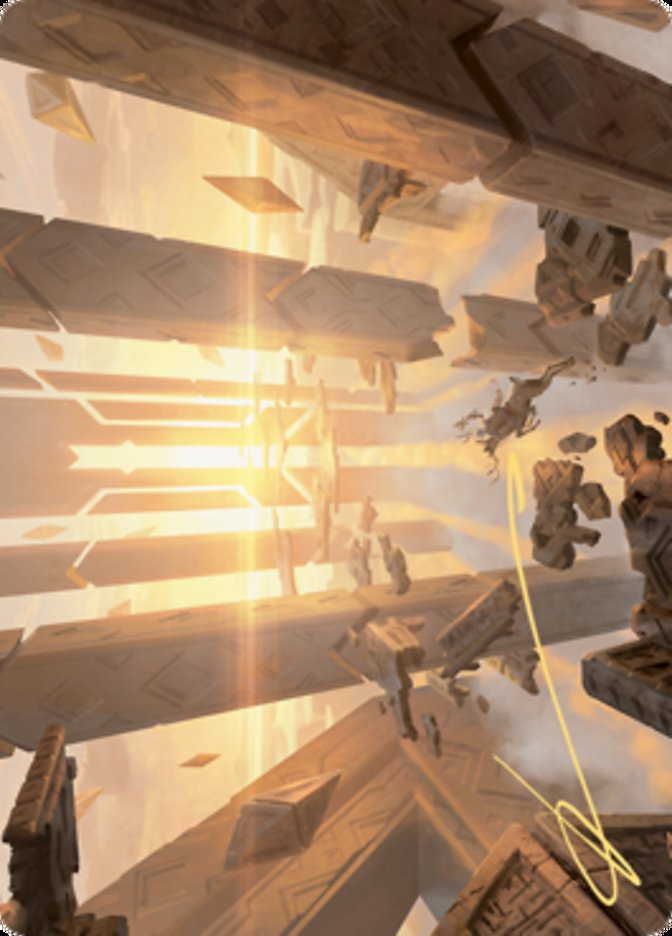 Skyclave Basilica Art Card (Gold-Stamped Signature) [Zendikar Rising Art Series] | Good Games Morley