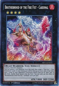 Brotherhood of the Fire Fist - Cardinal [MP14-EN031] Secret Rare | Good Games Morley