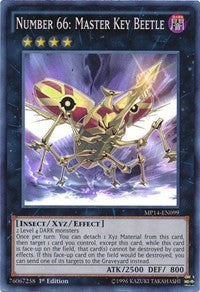Number 66: Master Key Beetle [MP14-EN099] Super Rare | Good Games Morley