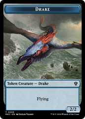 Drake // Cat Double-Sided Token [Murders at Karlov Manor Commander Tokens] | Good Games Morley