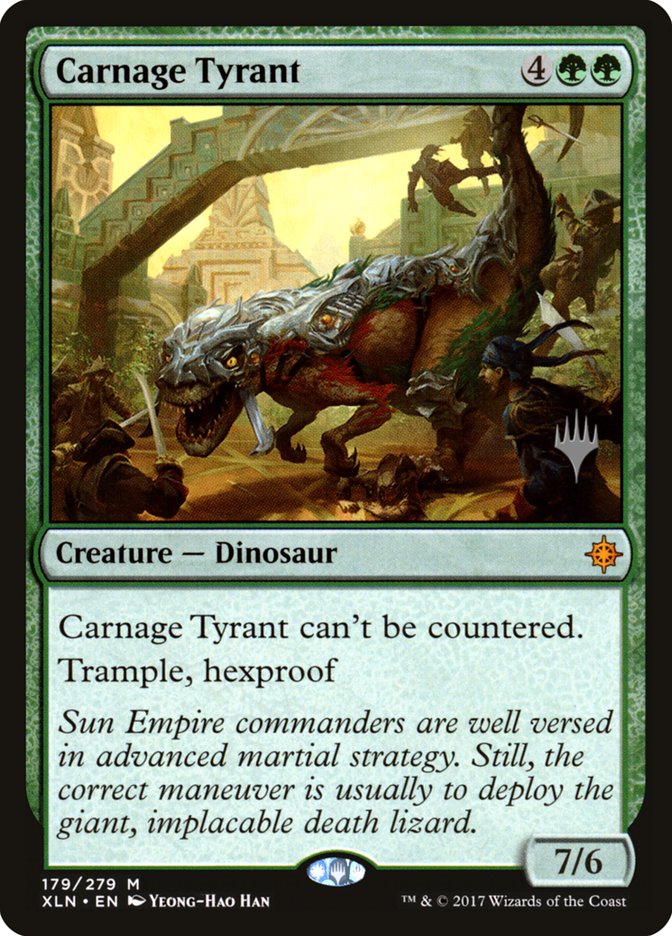 Carnage Tyrant (Promo Pack) [Ixalan Promos] | Good Games Morley