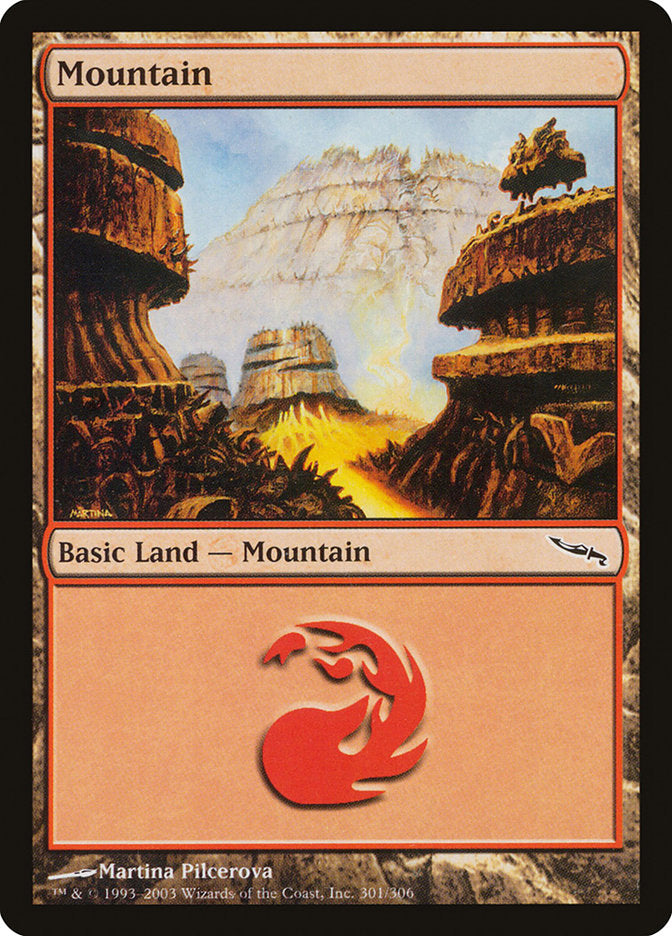 Mountain (301) [Mirrodin] | Good Games Morley