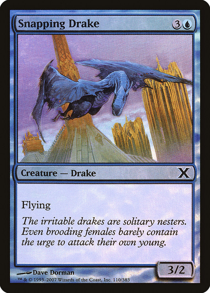 Snapping Drake (Premium Foil) [Tenth Edition] | Good Games Morley