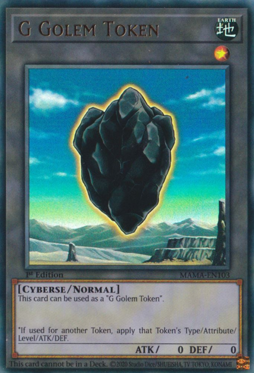 G Golem Token [MAMA-EN103] Ultra Rare | Good Games Morley