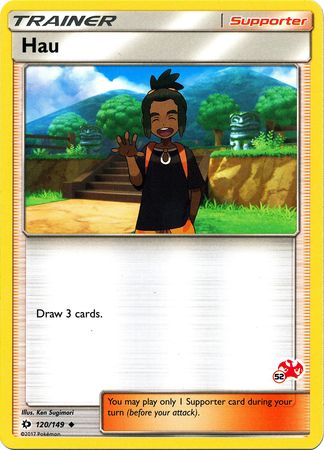Hau (120/149) (Charizard Stamp #52) [Battle Academy 2020] | Good Games Morley