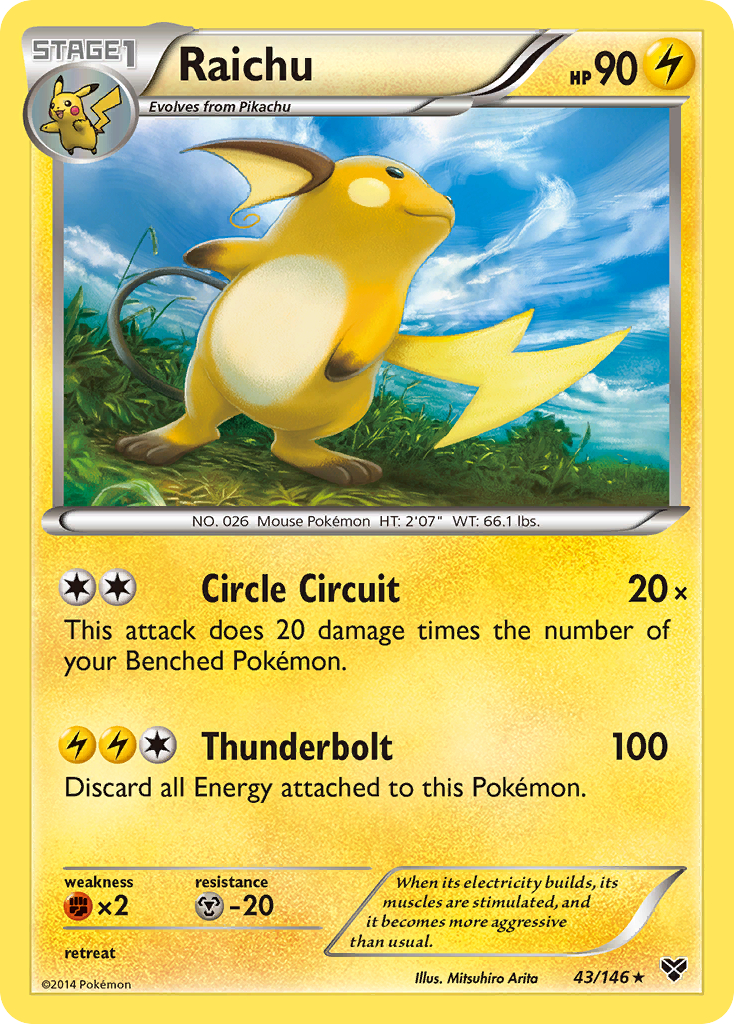 Raichu (43/146) [XY: Base Set] | Good Games Morley