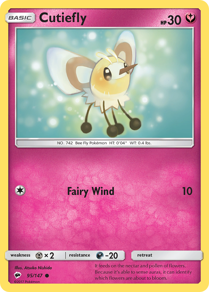 Cutiefly (95/147) [Sun & Moon: Burning Shadows] | Good Games Morley