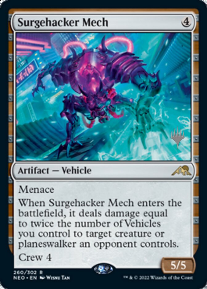 Surgehacker Mech (Promo Pack) [Kamigawa: Neon Dynasty Promos] | Good Games Morley