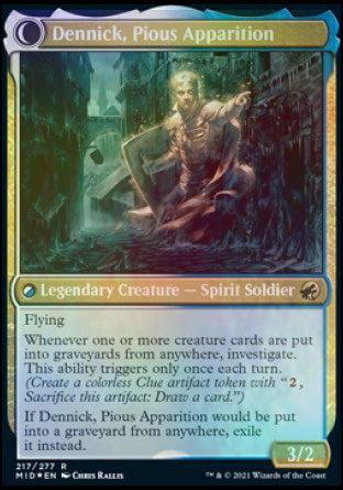 Dennick, Pious Apprentice // Dennick, Pious Apparition [Innistrad: Midnight Hunt Prerelease Promos] | Good Games Morley