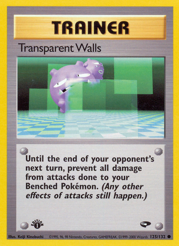 Transparent Walls (125/132) [Gym Challenge 1st Edition] | Good Games Morley