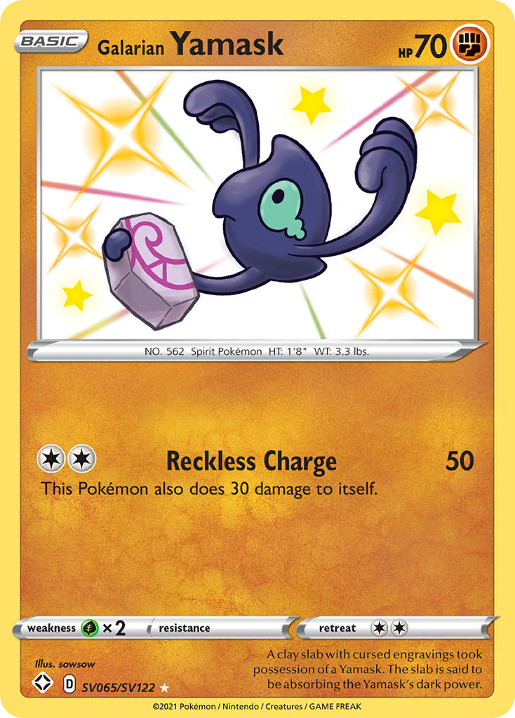 Galarian Yamask (SV065/SV122) [Sword & Shield: Shining Fates] | Good Games Morley