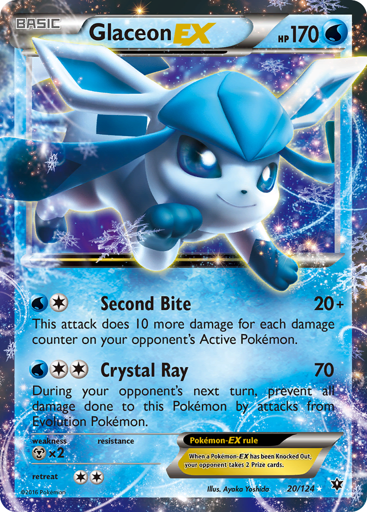 Glaceon EX (20/124) [XY: Fates Collide] | Good Games Morley