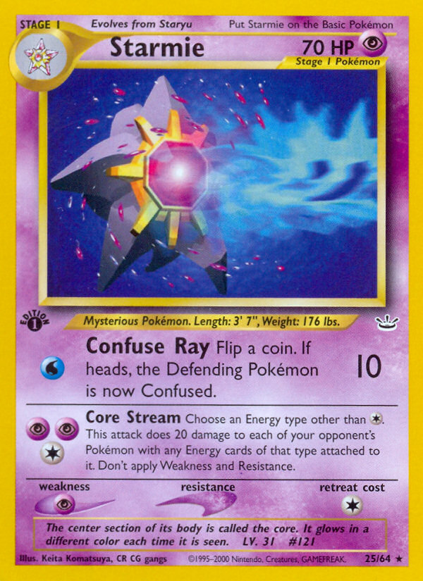 Starmie (25/64) [Neo Revelation 1st Edition] | Good Games Morley
