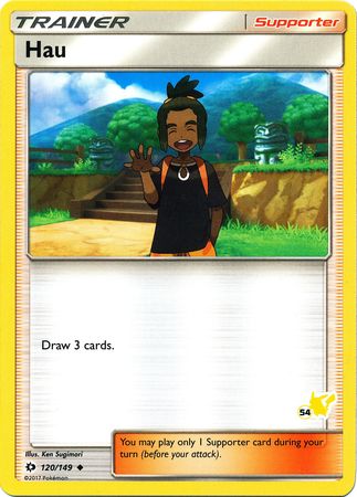 Hau (120/149) (Pikachu Stamp #54) [Battle Academy 2020] | Good Games Morley