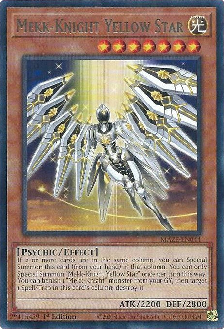 Mekk-Knight Yellow Star [MAZE-EN044] Rare | Good Games Morley