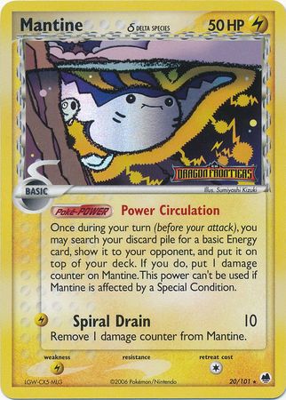 Mantine (20/101) (Delta Species) (Stamped) [EX: Dragon Frontiers] | Good Games Morley