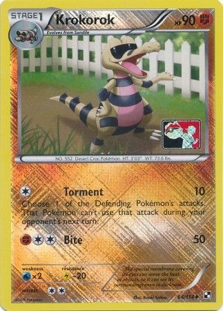 Krokorok (64/114) (League Promo) [Black & White: Base Set] | Good Games Morley