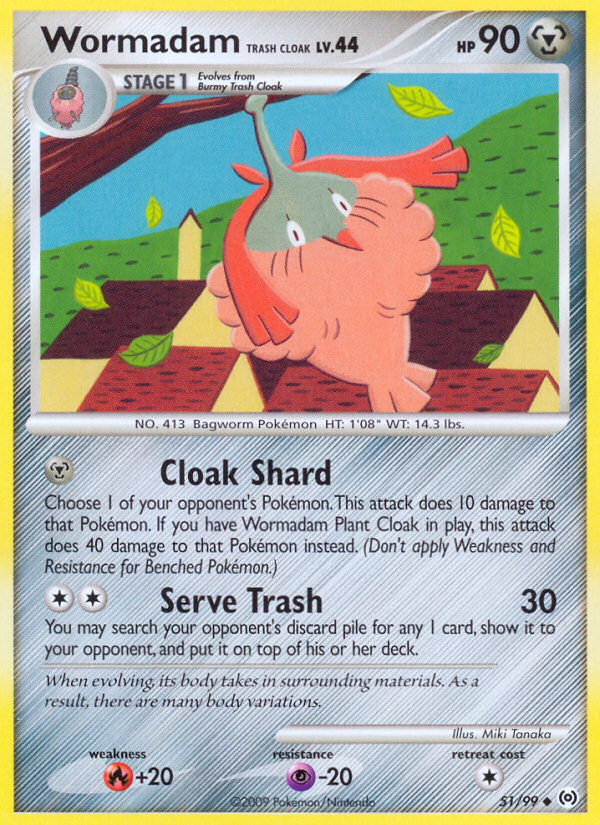 Wormadam Trash Cloak (51/99) [Platinum: Arceus] | Good Games Morley