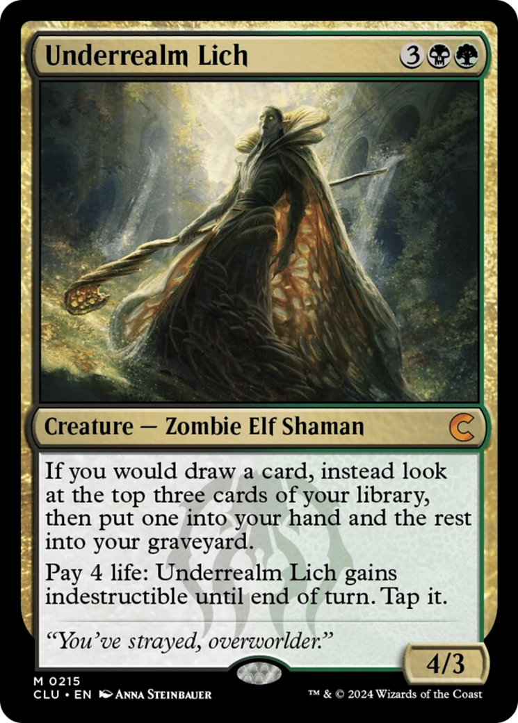 Underrealm Lich [Ravnica: Clue Edition] | Good Games Morley