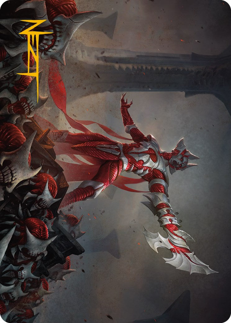 Mite Overseer Art Card (Gold-Stamped Signature) [Phyrexia: All Will Be One Art Series] | Good Games Morley