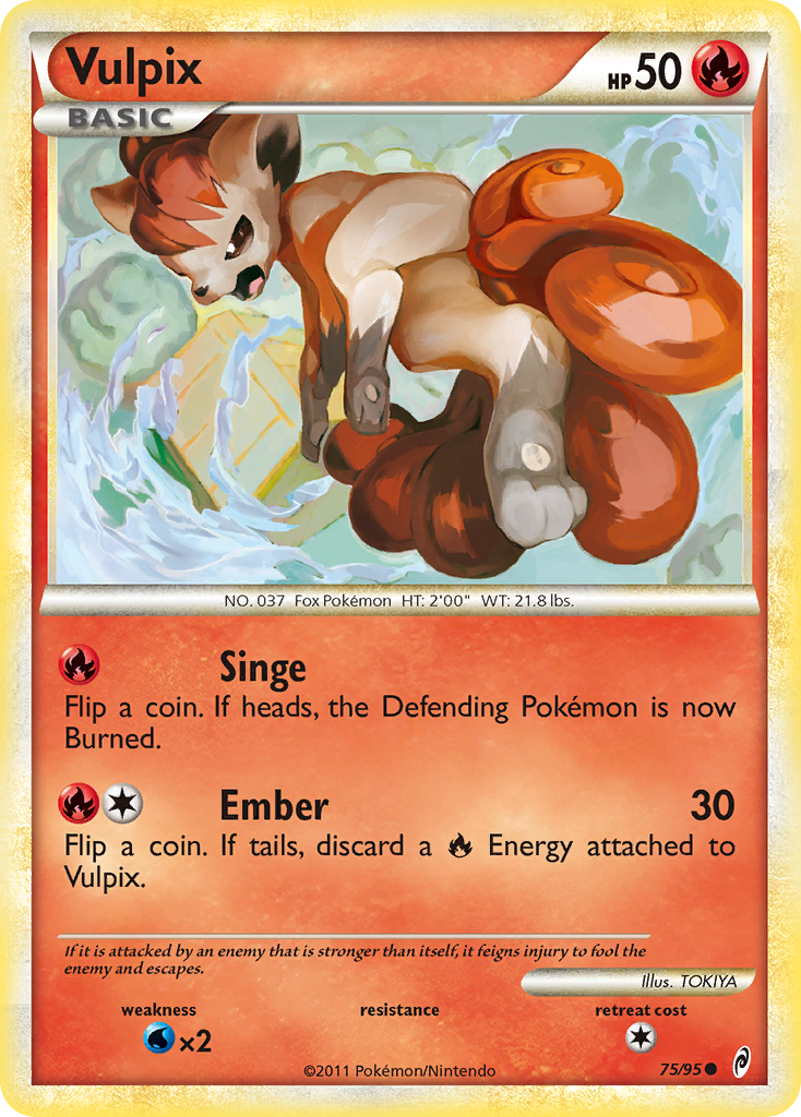Vulpix (75/95) [HeartGold & SoulSilver: Call of Legends] | Good Games Morley
