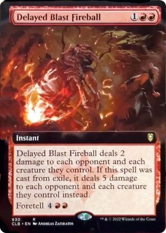 Delayed Blast Fireball (Extended Art) [Commander Legends: Battle for Baldur's Gate] | Good Games Morley