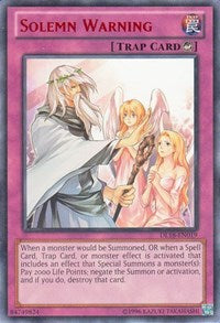 Solemn Warning (Red) [DL18-EN019] Rare | Good Games Morley